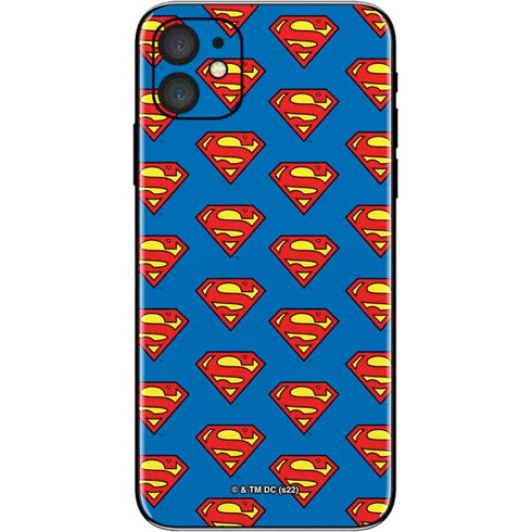 DC Comics Superman Logo Pattern iPhone 11 Skin